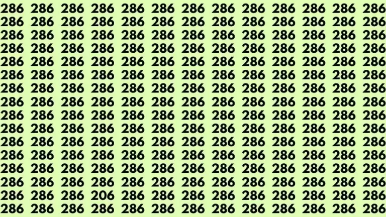 Are you smart enough to Find the Number 206 among 286 in 13 Secs