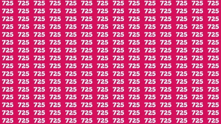 Optical Illusion Brain Challenge: Only Hawk Eyes Can Find the Number 735 among 725 in 12 Secs