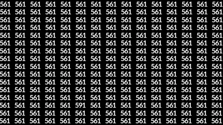 Spot the Hidden Number 591 among 561 in Less than 10 Seconds