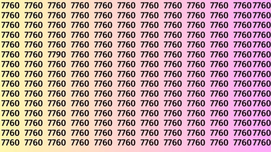 Optical Illusion: If you have Eagle Eyes find the Number 7790 in 10 Seconds