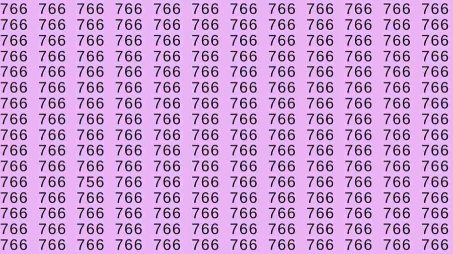 Optical Illusion: If you have eagle eyes find 756 among 766 in 8 Seconds?