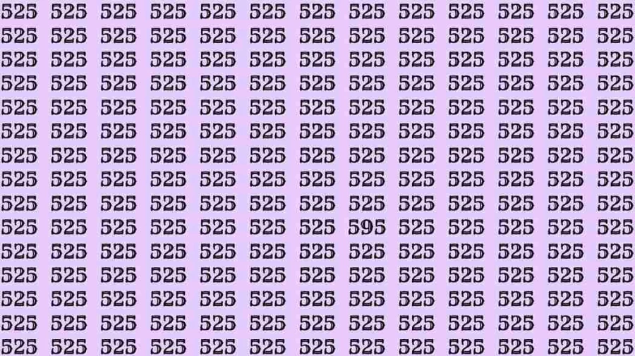 Optical Illusion Test: If you have eagle eyes find 595 among 525 in 5 Seconds?